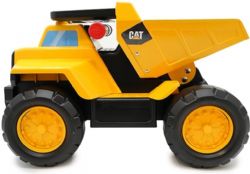 CAT - CAMION À BENNE BASCULANTE EN ACIER 2 EN 1 AVEC LUMIÈRES ET SONS JOUEZ ET ROULEZ (PORTEUR)